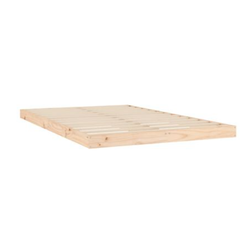 Rama łóżka 120 x 200 cm z litego drewna sosnowego ZO_834841-A