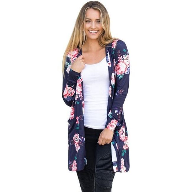 Cardigan în design floral 1