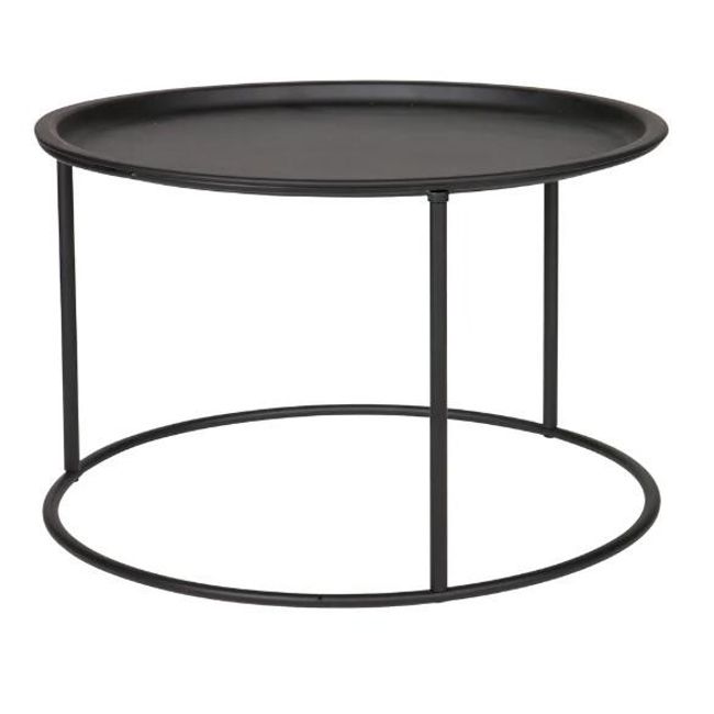 Černý konferenční stolek Ivar, Ø 56 cm ZO_283105 1