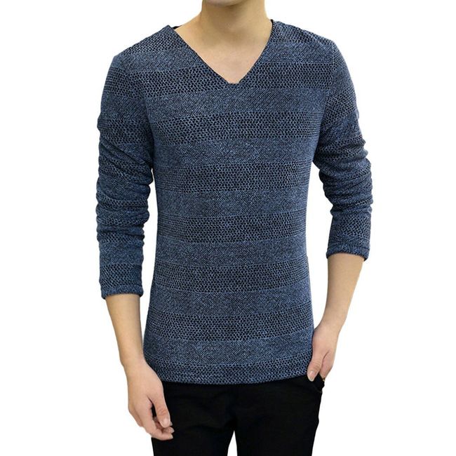 Moški pulover z V-izrezom - 3 barve 1