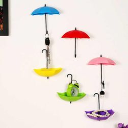 Dekorace v podobě deštníčků - 3 kusy