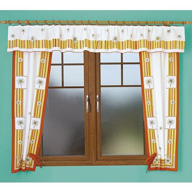 Kuchynská záclona so sedmokráskou 300 x 180 cm, farba: ZO_cf262232-67fe-11ee-88d2-9e5903748bbe 1