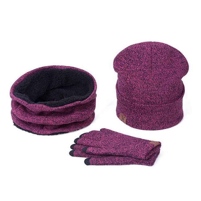 Комплект за зима - шапка, шал + ръкавици 1