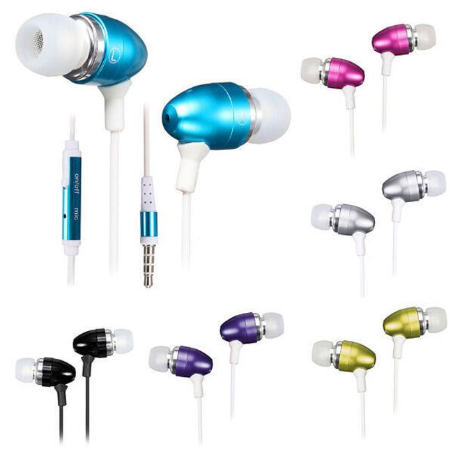 Stereo sluchátka s mikrofonem - různé barvy 1