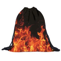 Ognista torba z płomieniami