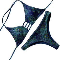Oboustranné bikiny s pavími pery