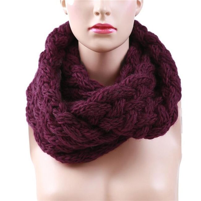 Teplá pletená šála pro ženy - 6 barev 1