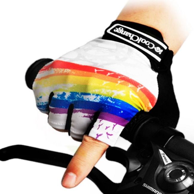 Cyklistické rukavice bez prstov - 4 varianty 1