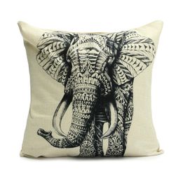 Povlak na polštářek s orientálním dekorem - slon