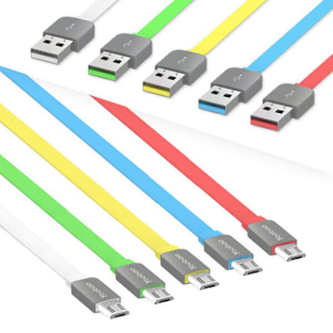 Micro USB plochý kabel v několika barvách 1