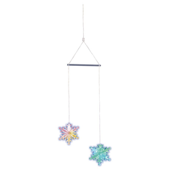 Závěsná děkorace s LED světly Snowflake, výška 75 cm ZO_98-1E9205