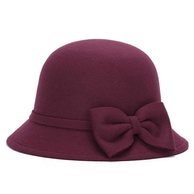 Zimný dámsky klobúk s mašľou - 6 farieb 1