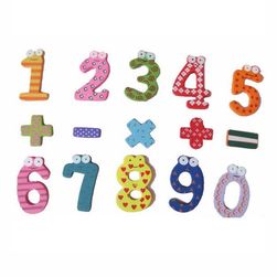 Дървени букви с магнити - цифри