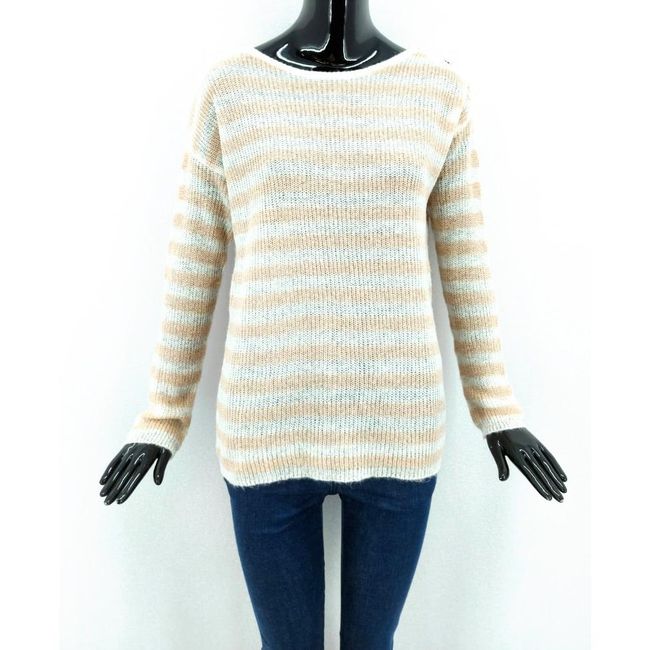Damski sweter z moheru Season, biało-różowy, rozmiary XS - XXL: ZO_3a931dfa-16e3-11ec-a0d1-0cc47a6c9c84 1