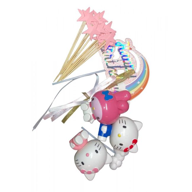 Set decorativ de petrecere pentru copii Hello Kitty - 15 bucăți ZO_249436 1