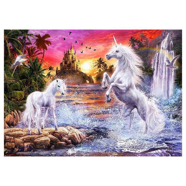 Unicorni - tablou mozaic 1