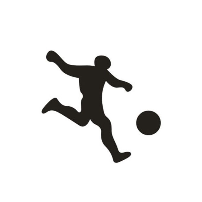 Samolepka na auto ve tvaru fotbalisty - 2 barvy 1