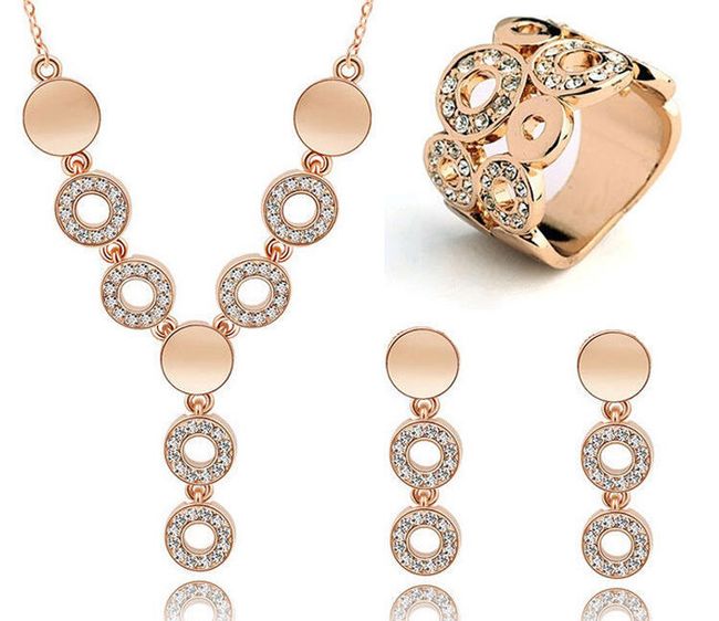 Set elegant de bijuterii pentru femei - 2 culori 1