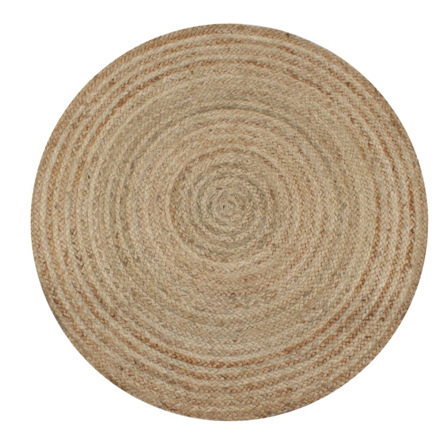 Komadni tepih od pletene jute 90 cm okrugli ZO_245336-A 1