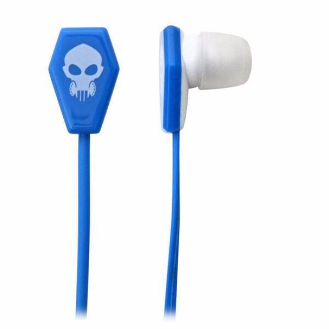 Modrá sluchátka s motivem lebky 1