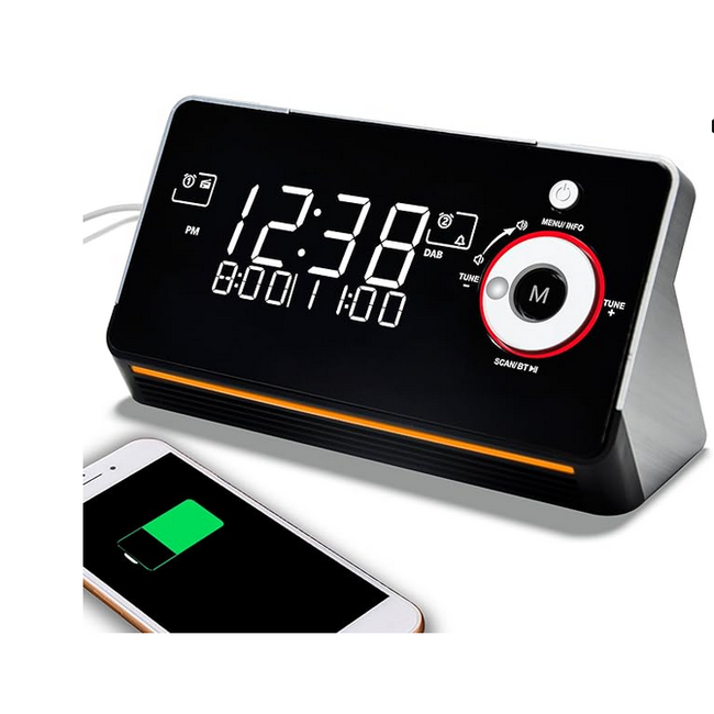 Radio FM/DAB z zegarem i portem USB do ładowania ZO_265562 1