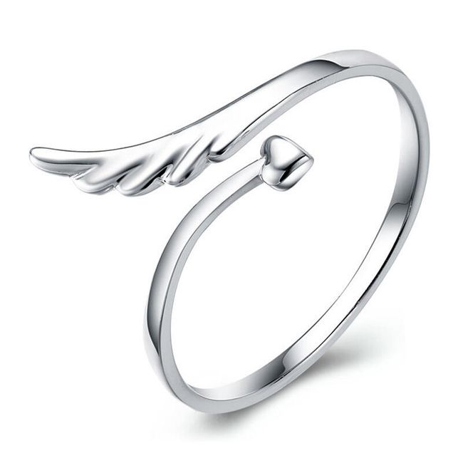 Elegantný prsteň s krídlom 1