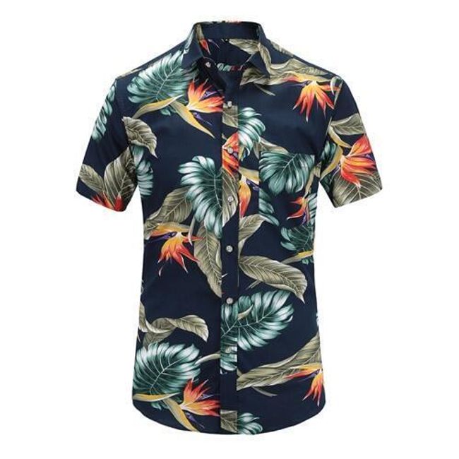 Мъжка риза с кратък ръкав Hawai 1