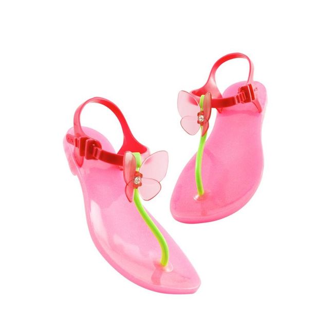 ZHOELALA, zeleno-ružové sandále s motýlikom, ZL - BF04, Veľkosti obuvi: ZO_bc647a6a-fae7-11ed-9237-8e8950a68e28 1