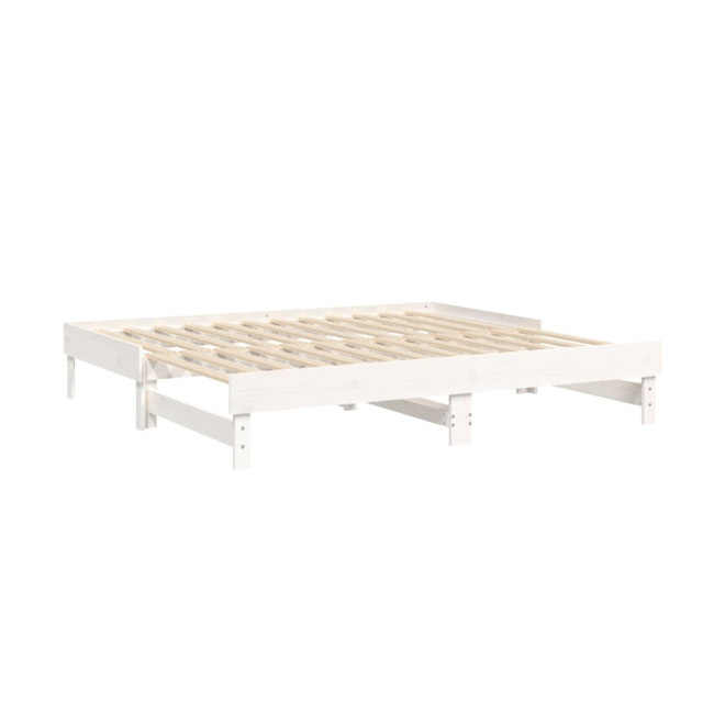 Výsuvná posteľ biela 2x(75x190) cm masív borovica ZO_823395-A 1
