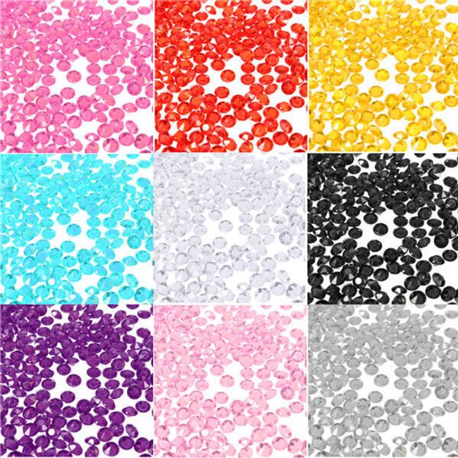 1000 darab dekoratív kristály - több színben 1