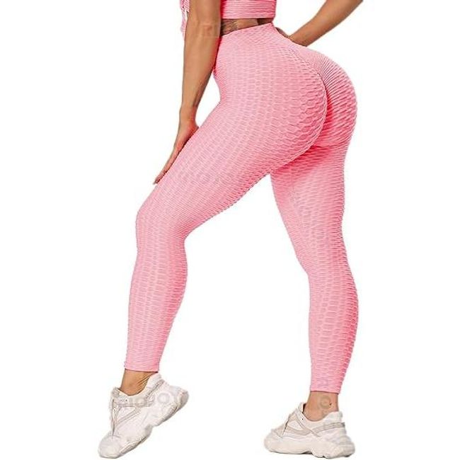Női anti-cellulit leggings Gym Waffle, neon rózsaszín, XS - XXL méretek: ZO_256048-S 1