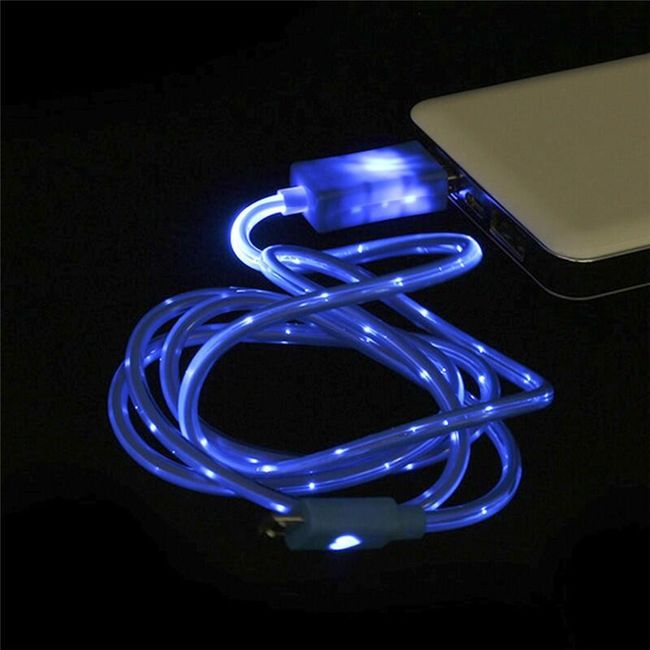 Micro USB kabel s LED podsvícením 1