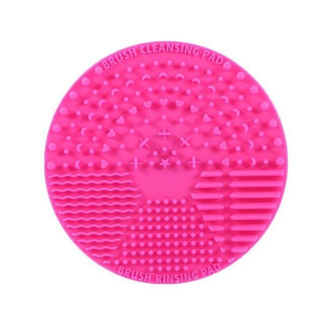 Podkładka silikonowa do czyszczenia pędzli kosmetycznych - 6 kolorów 1