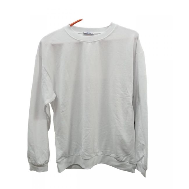 Biała bluza bez kaptura, rozmiary XS - XXL: ZO_270068-M 1