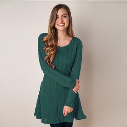 Rochie mini tricotată cu mâneci lungi