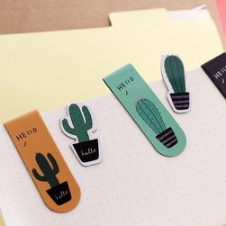 Set de 2 semne de carte magnetice în design cactus