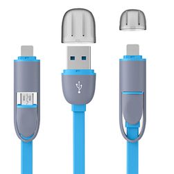 USB-kábel 2 az 1-ben - több szín