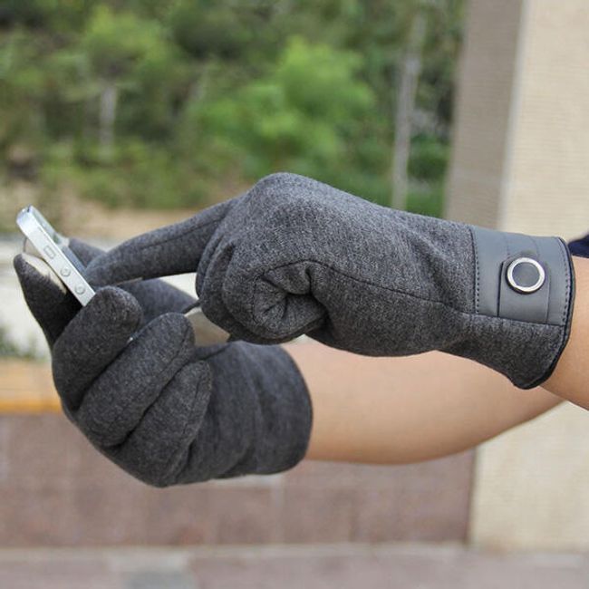 Męskie zimowe rękawiczki dla  dotykowych telefonów 1