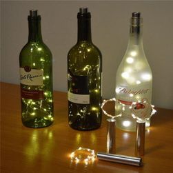 LED lánc parafa utánzattal egy üvegben