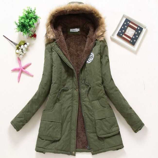 Jachetă de iarnă pentru femei Jane verde militar - Mărimea nr. M, mărimi XS - XXL: ZO_235548-M 1