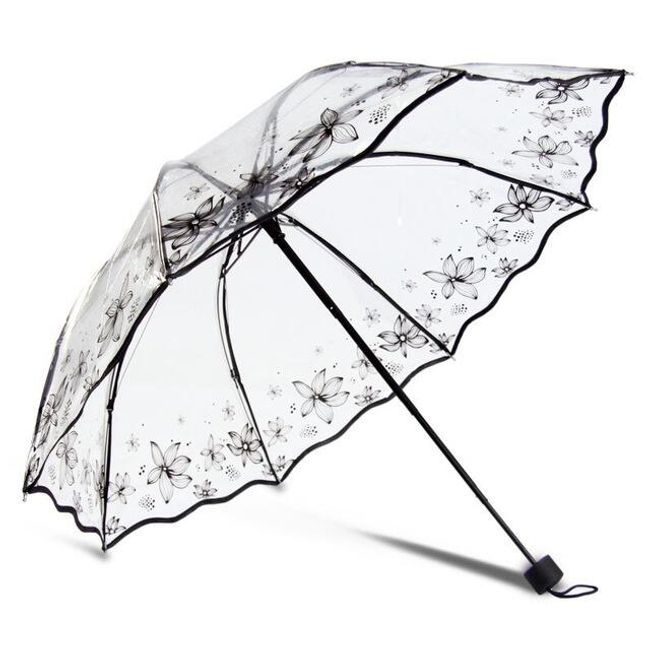 Przezroczysty elegancki stylowy parasol 1