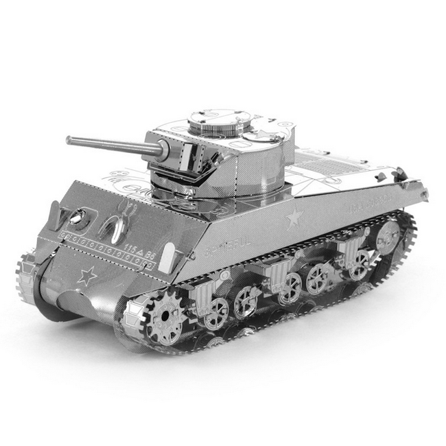 3D kovinske puzzle - tank Sherman 1