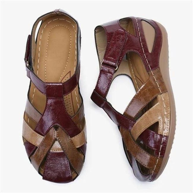 Dámske sandále OP44 Brown - veľkosť 38, Veľkosti obuvi: ZO_349c2cb6-b3c6-11ee-adcc-8e8950a68e28 1