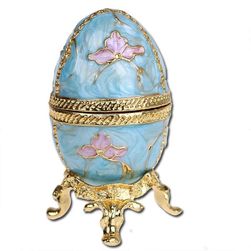 Škatlica za nakit v obliki jajca v ruskem slogu
