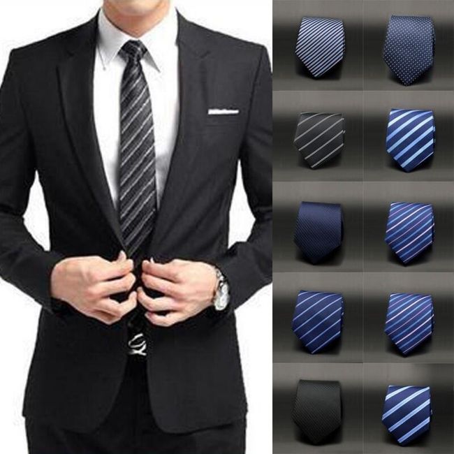 Cravată elegantă pentru bărbați în mai multe culori 1