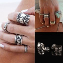 Set od 4 vintage prstena