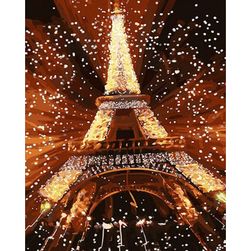 DIY obraz k vybarvení - Eiffelova věž