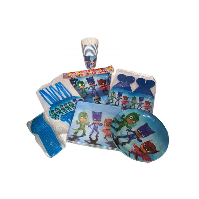 Zestaw dekoracji na przyjęcie dla dzieci PJ MASK - 48szt. ZO_249463 1