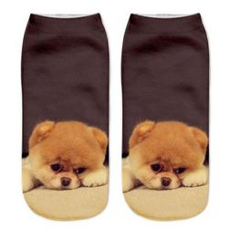 Дамски чорапи до глезена с кучета - 9 варианта