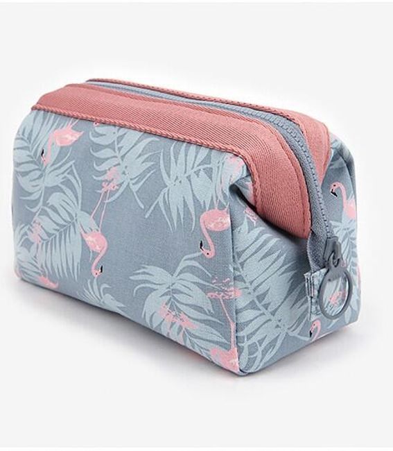 Kozmetička torbica s flamingosima i drugim motivima 1